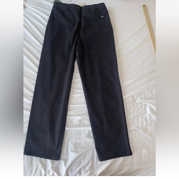 NWT RSQ Men's Small Twill Pull On Pants Black Stretch Elastic Waistband - Picture 7 of 8